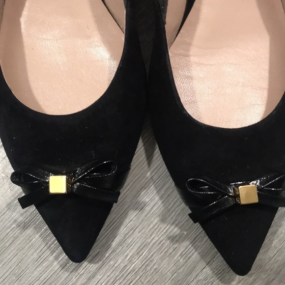 Stuart Weitzman Willow 45 Suede Bow Pump size 6.5 - Picture 6 of 8